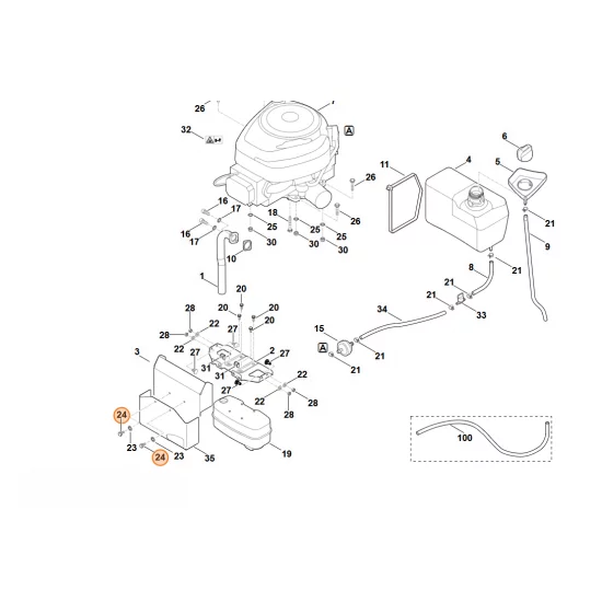 STIHL  Śruba sześciokątna M6x12 9008 319 1260